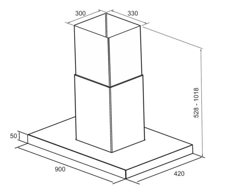 Thông số kích thước của Máy hút mùi Eurosun EH-70AF71
