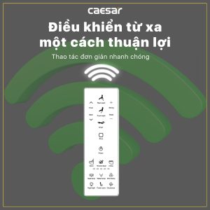 Bồn cầu 1 khối nắp điện tử Caesar C1363F/TAF512H