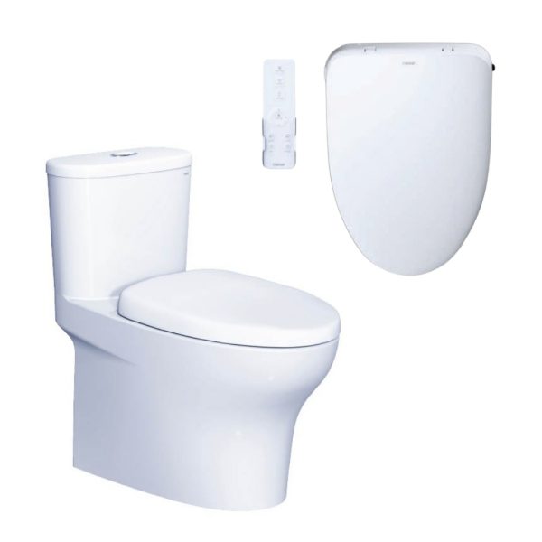 Bồn cầu 1 khối nắp điện tử Caesar C1391F/TAF710H