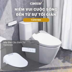 Bồn cầu 1 khối nắp điện tử Caesar C1395F/TAF610H