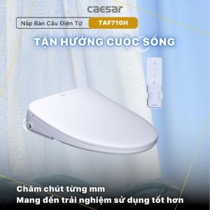 Bồn cầu 2 khối nắp điện tử Caesar CD1341/TAF710H