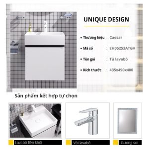 Tủ lavabo Caesar EH05253ATGV