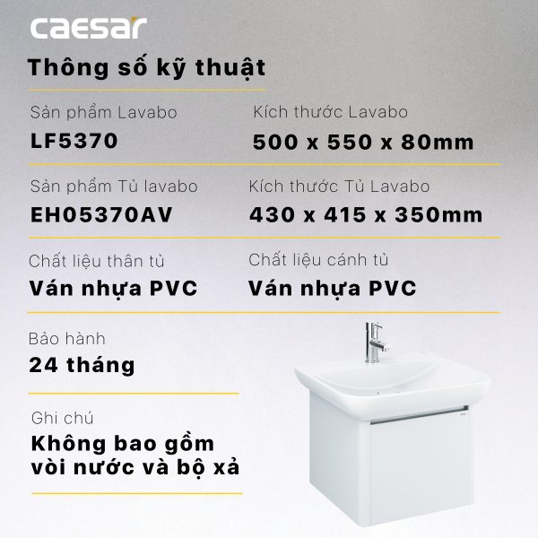 Tủ lavabo Caesar EH05370AV