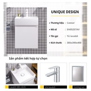 Bộ tủ lavabo Caesar LF5257+EH05257ADV