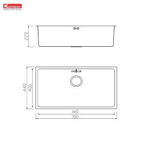 Chậu rửa bát KN7044SU Dekor