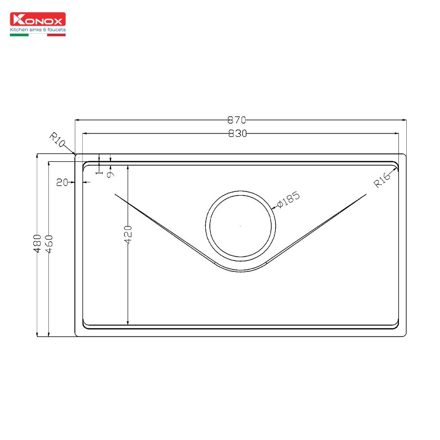 Chậu rửa bát chống xước phong cách Nhật TARI 8748SR