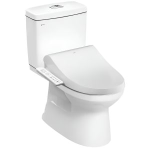 Bồn cầu 2 khối kết hợp nắp rửa điện tử C-504A+CW-H17VN