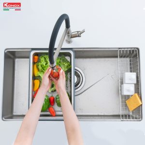 Chậu rửa bát chống xước phong cách Nhật TARI 8748SR