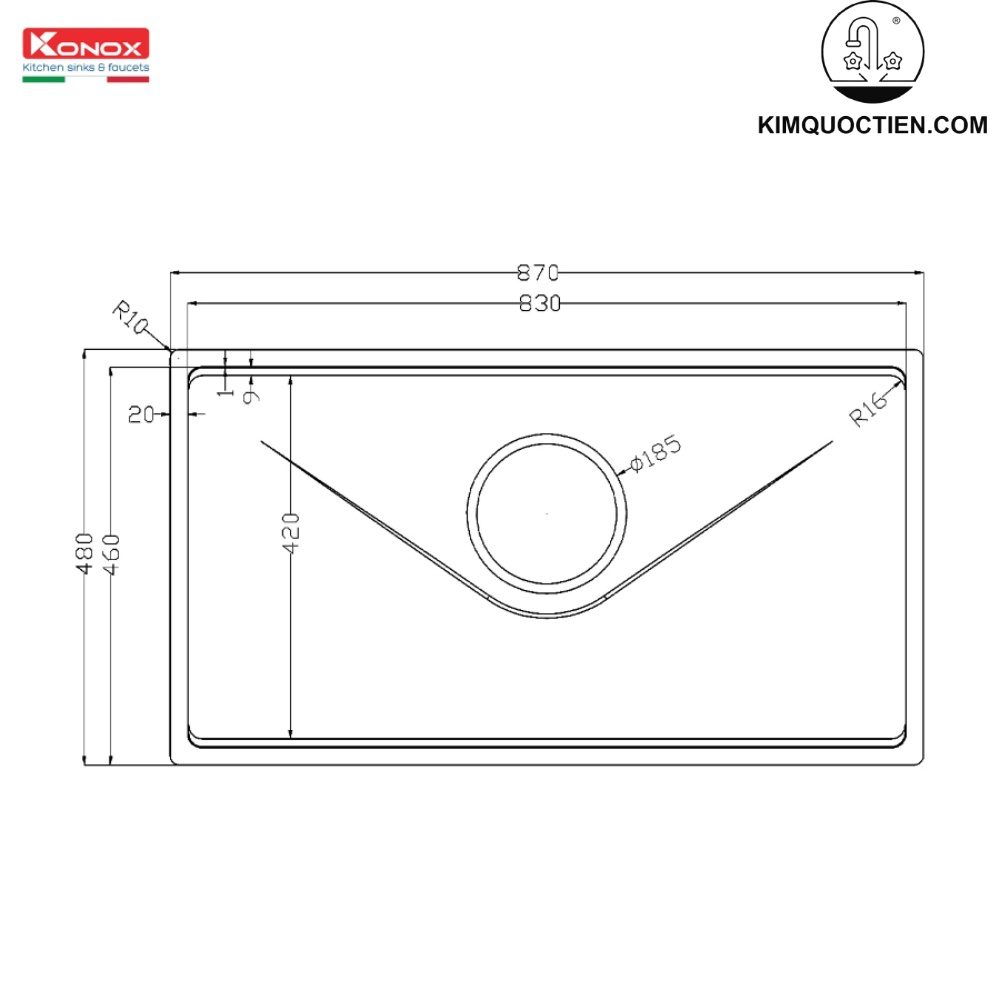 Chậu rửa bát chống xước phong cách Nhật TARI 8748SR