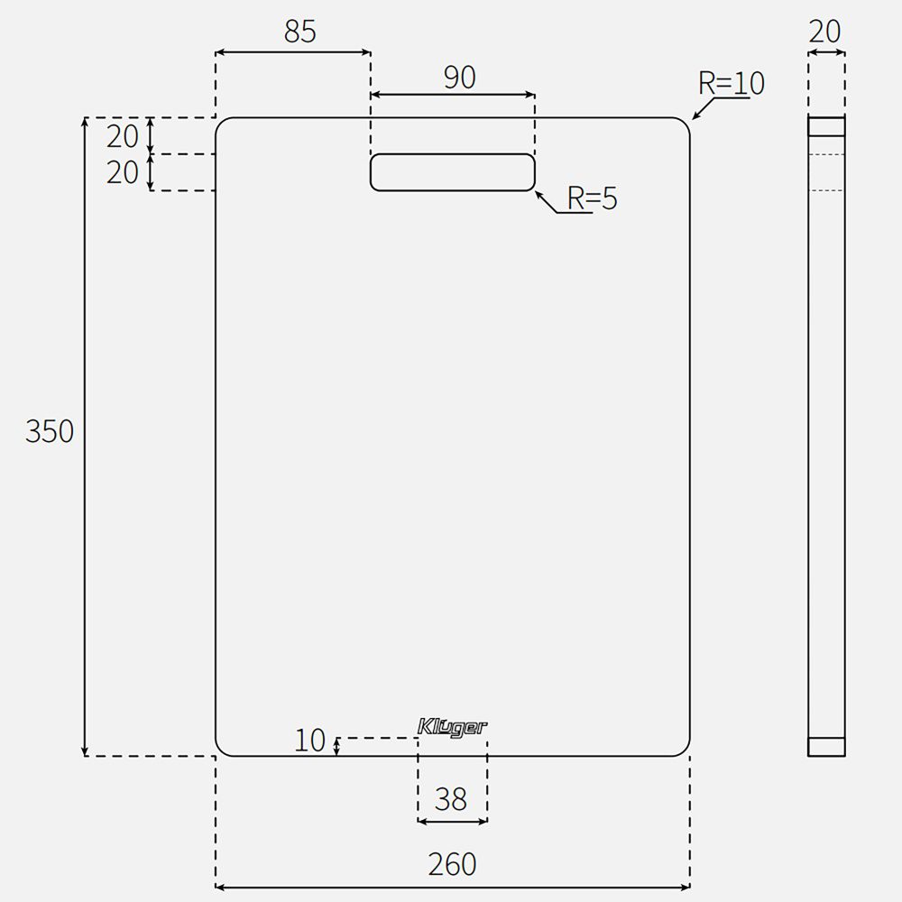 Thớt gỗ tre Kluger KCB – 101W