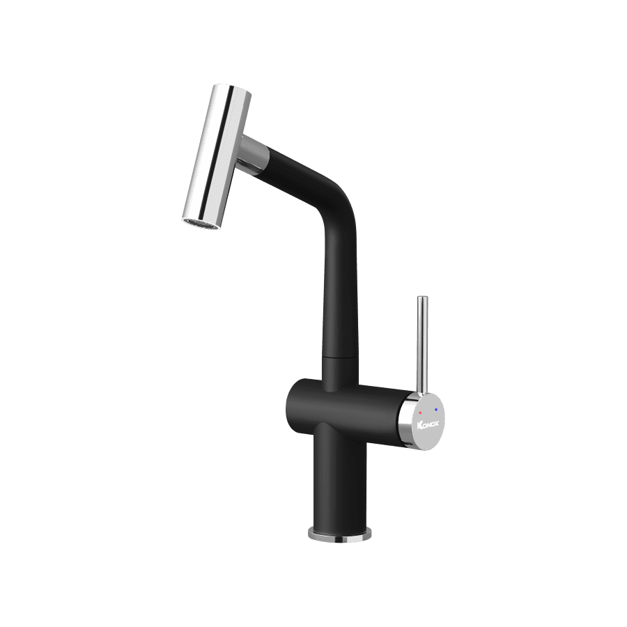 Vòi rửa bát dây rút Volta Black