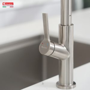 Vòi rửa bát thân mềm Tema Nickel