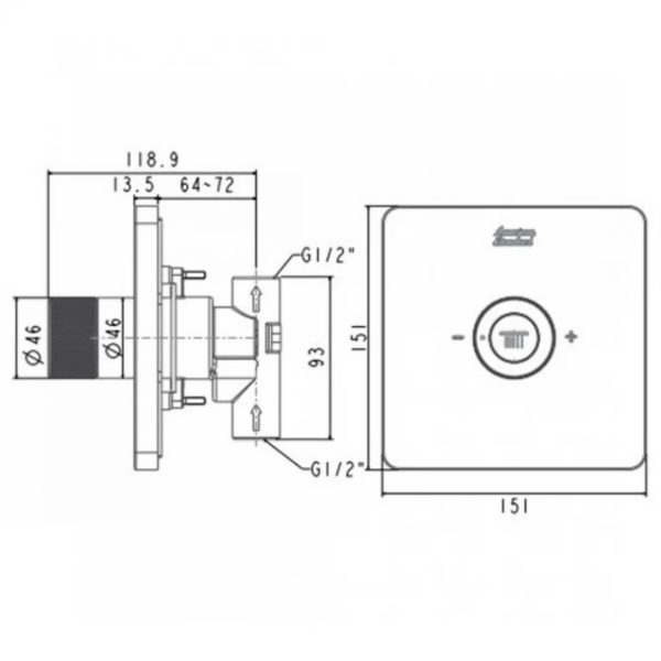 Bản vẽ kỹ thuật Nút điều chỉnh cho đầu sen EasySET FFAS0926WS
