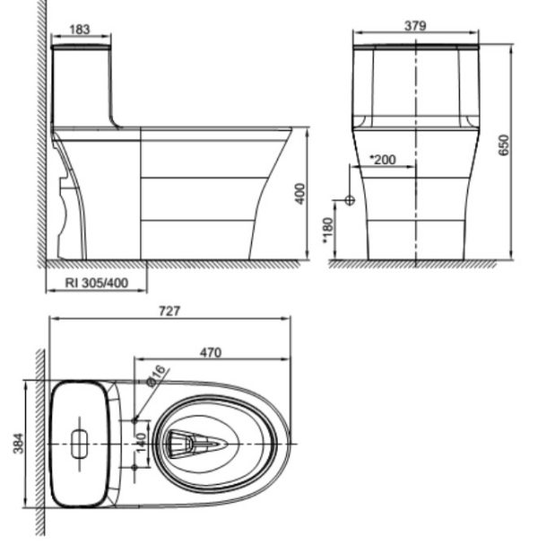 Bồn cầu nắp điện tử American Standard WP-1880PR