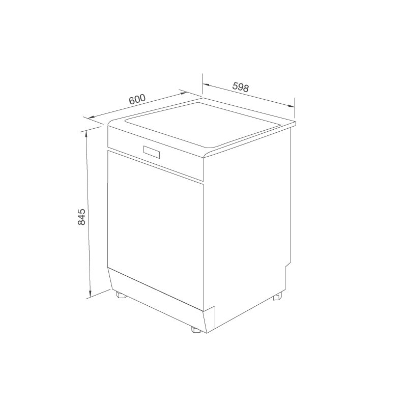 Máy rửa chén Malloca WQP12-5201AD